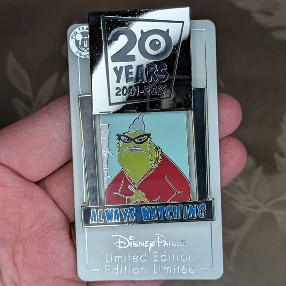 Disney Monster's Inc. 20 Year Anniversary Always Watching Pin, NWT! - Picture 1 of 5
